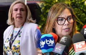 La exfiscal Lucy Laborde y la Fiscal General de la Nación, Luz Adriana Camargo.
