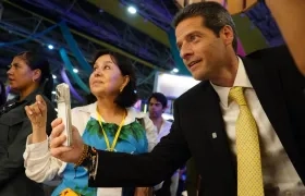 El ministro de Industria, Comercio y Turismo, Mauricio Gómez, en la feria Sabor Barranquilla. 