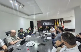Imagen de la reunión con las autoridades de Barranquilla.