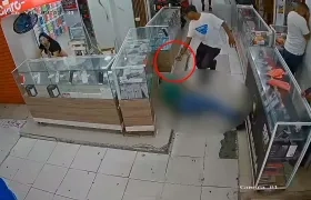 Momento del ataque en Fedecafé