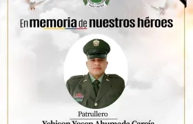 Patrullero Yehison Ahumada García.