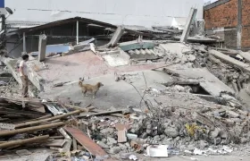 Edificación destruida en Pereira.
