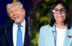 Donald Trump y Delcy Rodriguez.
