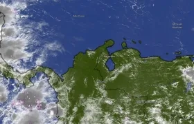 Imagen satelital actual en la Región Caribe colombiana. 