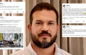 Jhonny Insignares, el recién designado Secretario de Cultura de Barranquilla, y algunos de sus trinos.