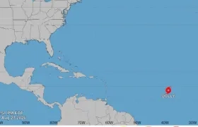 Lugar donde se encuentra actualmente la tormenta tropical. 