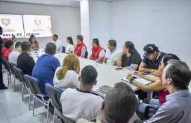 Reunión del AMB con autoridades en Malambo. 
