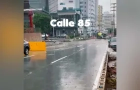 Estado actual de las obras de canalización del arroyo de la calle 85. 