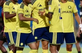Cristiano Ronaldo tras marcar gol en la victoria del Al Nassr.