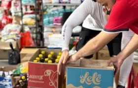 Centro de acopio para donaciones. 
