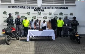 Los cinco detenidos por el crimen de María Camila Potosí, ocurrido el 16 de julio, en Cali.