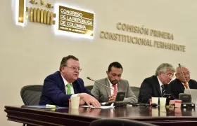 Alejandro Ramelli, presidente de la JEP, en la Comisión Primera del Senado.