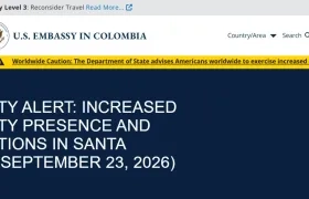 Alerta que emitió Estados Unidos. 