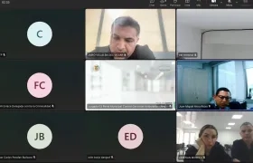 Aspecto de la audiencia virtual en donde la Fiscalía presentó a la mujer ante un juez de Santa Marta. 