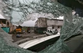 Imagen de un ataque contra la Fuerza Pública.