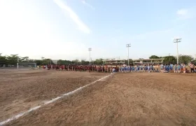 Cancha de fútbol en el corregimiento de Juan Mina.