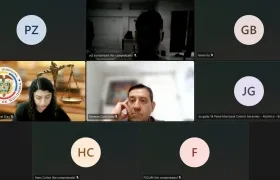 Aspecto de la audiencia de legalización de capturas de este sábado. 