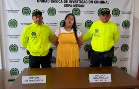 Barlis Marina Rada Ortiz tras ser capturada. 