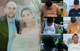 Alias 'Pinocho' y su pareja. De lado derecho, los otros 12 capturados. 
