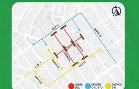 Cierres viales este martes 8 de septiembre en el norte de Barranquilla. 