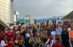 La delegación que viajó a Madrid.