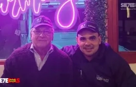 Carlos Bermúdez y su hijo el concejal Juan David. 