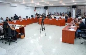 Aspecto de la sesión en el Concejo de Barranquilla.