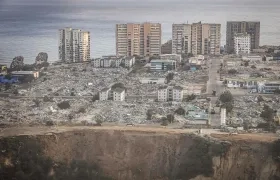 Edificios afectados en el terremoto del pasado 24 de junio en La Guaira. 