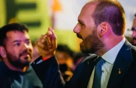 Eduardo Bolsonaro, hijo del exmandatario Jair Bolsonaro.