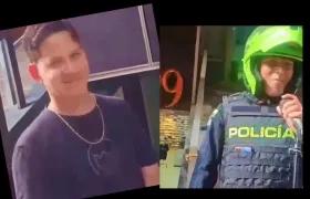 El artista callejero y el subintendente de la Policía Nacional