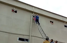 Imagen de las labores de evacuación.