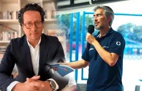 Ricardo Valencia saliente director del Dane y Juan Manuel Alvarado Nivia nuevo director de la entidad