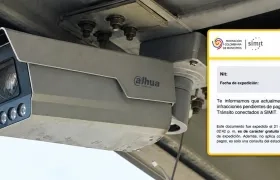 En el SIMIT la empresa aparece paz y salvo de fotomultas, pero en el sistema de la Secretaría de Movilidad no. 