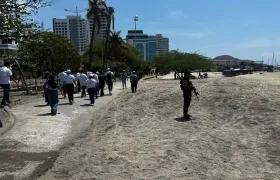 Autoridades en las playas de Santa Marta.