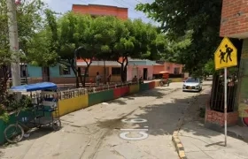 Sector del ‘Rincón Latino’, en el barrio Rebolo.