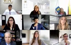 Aspecto de la audiencia virtual de este lunes y en donde se encontraba Laura Sarabia. 