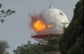 Momento del ataque al radar.