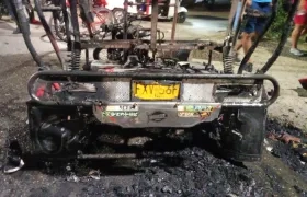 Así quedó el motocarro.