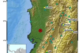 El más reciente temblor percibido este miércoles en el departamento del Chocó. 