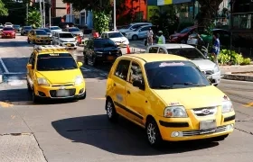 Imagen de referencia de taxis en Barranquilla.