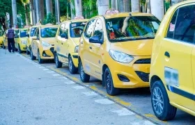 Imagen de taxis en Barranquilla.