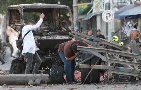 Atentado terrorista contra la estación de Policía del municipio de Los Patios.