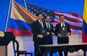 De Izq. a Der.: Marco Rubio, Abelardo De La Espriella y Omar Bula. 