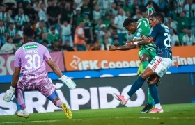 El segundo gol de Nacional convertido por Andrés Román tras pase de James Rodríguez.