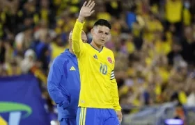 James Rodríguez con la Selección Colombia en el pasado Mundial. 