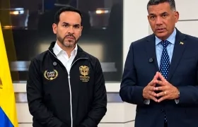 El Presidente Abelardo De La Espriella y el Ministro de Defensa, Jorge Mora.