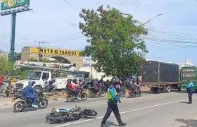 Accidente de tránsito en Barranquilla. 
