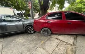 Los dos vehículos accidentados. 