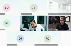 Aspecto de la audiencia de este lunes. 