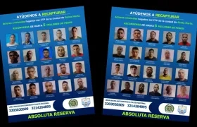 Cartel de los fugados en Santa Marta